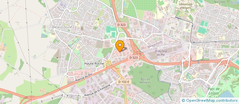 localisation de l'entreprise CL ANGERS  BEAUCOUZE