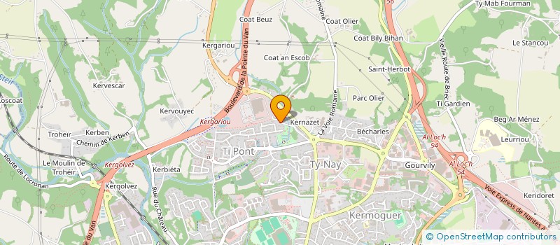 localisation de l'entreprise CL BATIMENTS NEUF ET RENOVATION à QUIMPER