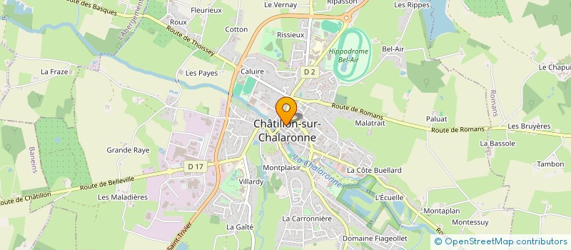 localisation de l'entreprise CL COIFFURE à CHATILLON-SUR-CHALARONNE