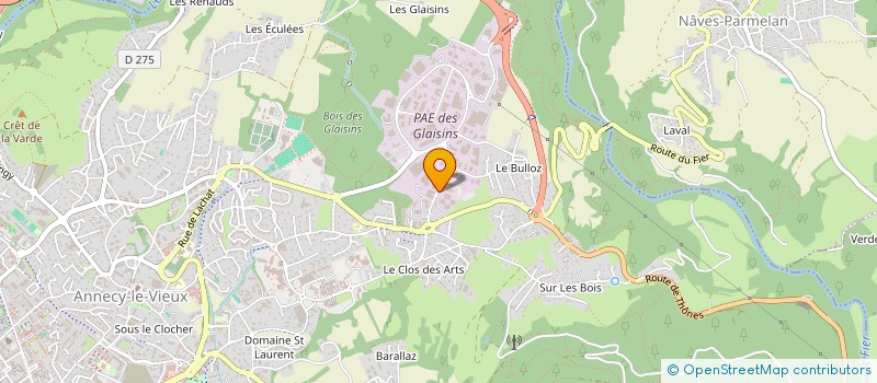 localisation de l'entreprise CL CREDIT AGRICOLE DES SAVOIE FRONTENEX à ANNECY