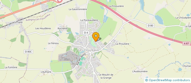 localisation de l'entreprise CL ETANCHEITE à AUBIGNY-LES CLOUZEAUX