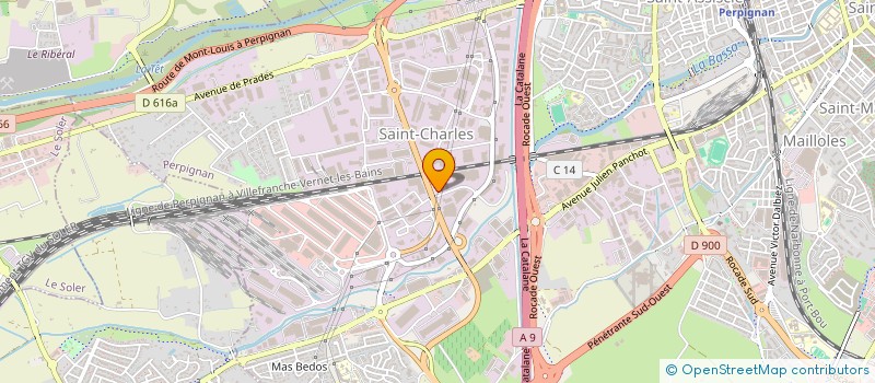 localisation de l'entreprise CL FRUITS  PERPIGNAN