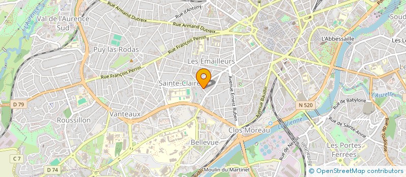 localisation de l'entreprise CL IMMO à LIMOGES