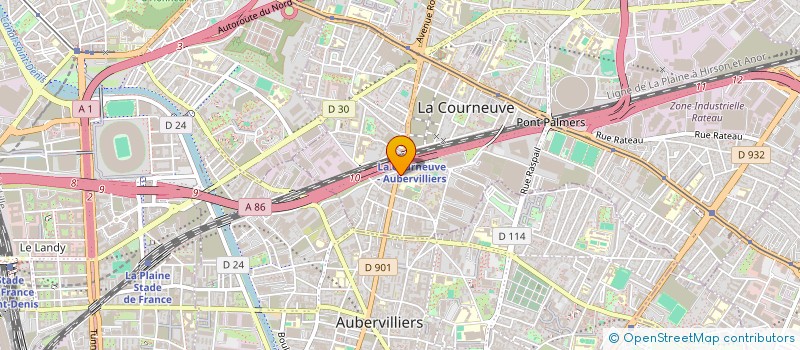 localisation de l'entreprise CL LIN à LA COURNEUVE