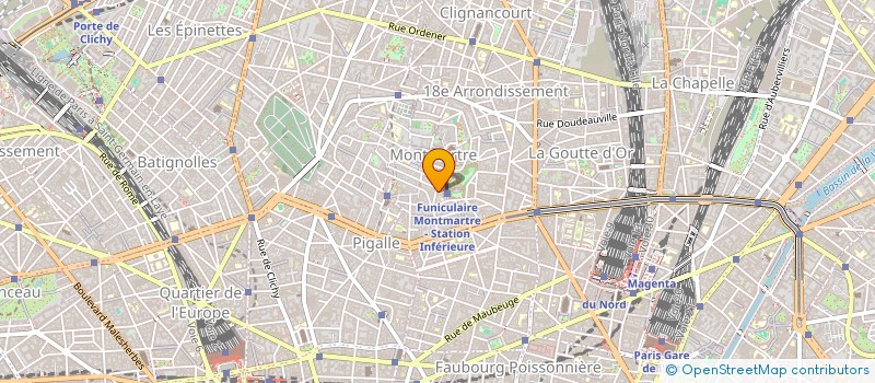 localisation de l'entreprise CL MONTMARTRE à PARIS