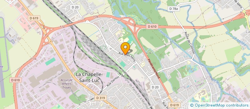 localisation de l'entreprise CL PISCINES AUBE à LA CHAPELLE-SAINT-LUC