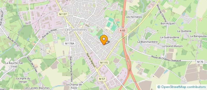 localisation de l'entreprise CL2  LES SORINIERES