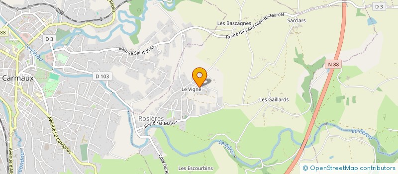 localisation de l'entreprise CLAAJ à ROSIERES