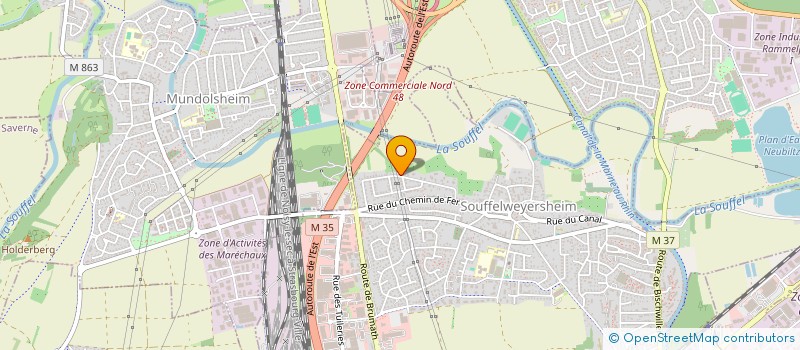 localisation de l'entreprise CLAC 460  SOUFFELWEYERSHEIM