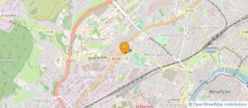localisation de l'entreprise CLADE CONTROLE AUTOMOBILE à BESANCON