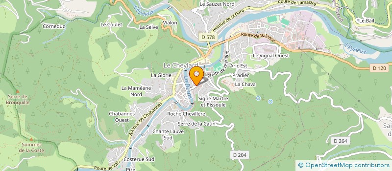 localisation de l'entreprise CLAEA  LE CHEYLARD