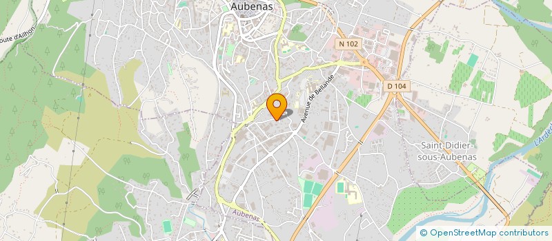 localisation de l'entreprise CLAIR AZUR CONSTRUCTION à AUBENAS