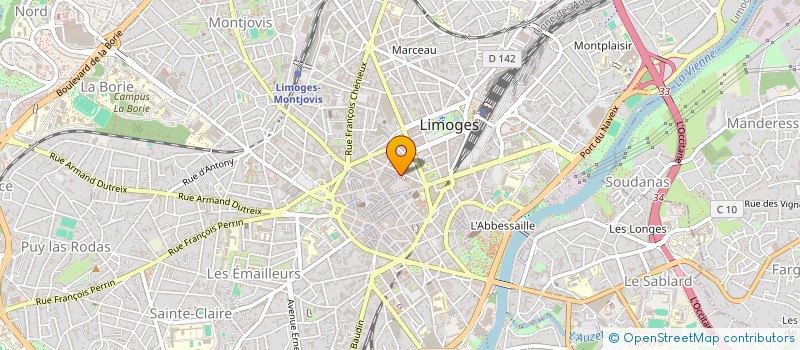 localisation de l'entreprise CLAIR ESPACE à LIMOGES