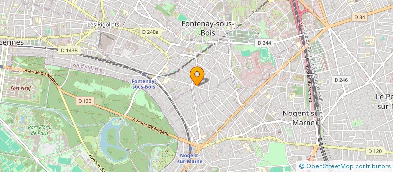 localisation de l'entreprise CLAIR FEMININ - EDUCATION ET BIEN ETRE à FONTENAY-SOUS-BOIS