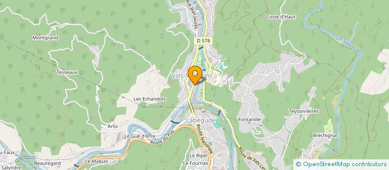 localisation de l'entreprise CLAIR & NET à VALS-LES-BAINS