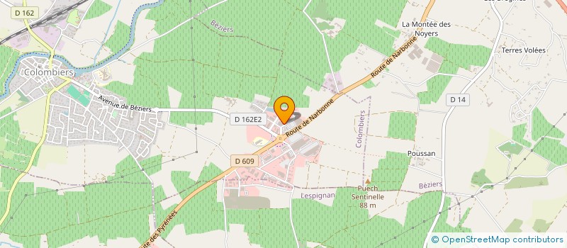 localisation de l'entreprise CLAIRAC à COLOMBIERS