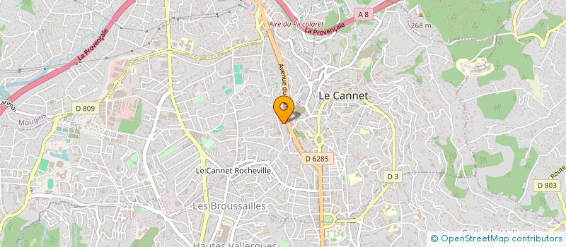 localisation de l'entreprise CLAIRAZUR à LE CANNET