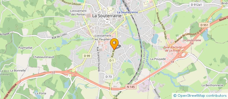 localisation de l'entreprise CLAIRBISE à LA SOUTERRAINE