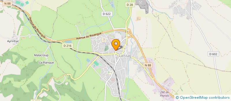 localisation de l'entreprise CLAIRE & NICOLAS B  LAISSAC-SEVERAC L'EGLISE