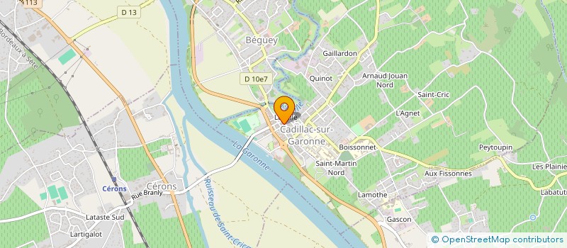 localisation de l'entreprise CLAIRE OPTIQUE  CADILLAC-SUR-GARONNE