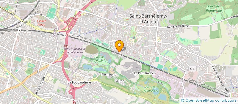 localisation de l'entreprise CLAIRETTE  SAINT-BARTHELEMY-D'ANJOU