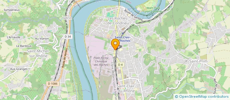 localisation de l'entreprise CLAIRIDIS à SAINT-CLAIR-DU-RHONE