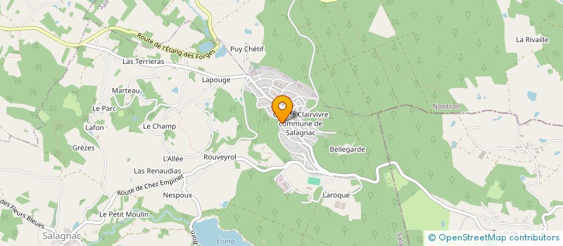 localisation de l'entreprise CLAIRVIVRE SPORTS ET LOISIRS  SALAGNAC