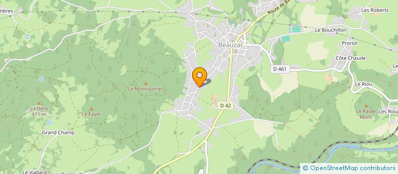 localisation de l'entreprise CLAJU  BEAUZAC