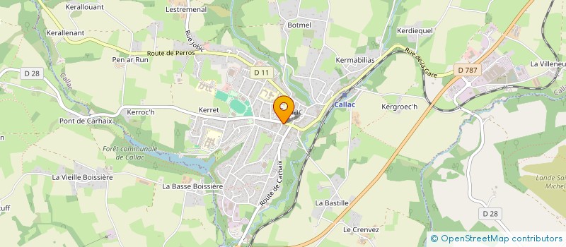 localisation de l'entreprise CLAMA DE LA FORET DE DUAULT à CALLAC