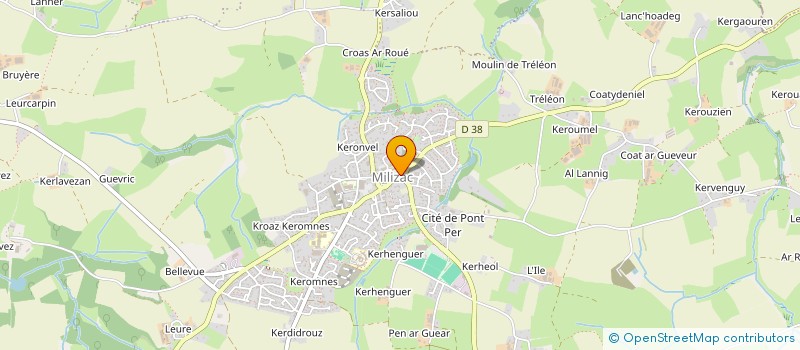 localisation de l'entreprise CLAMA DE MILIZAC  MILIZAC-GUIPRONVEL