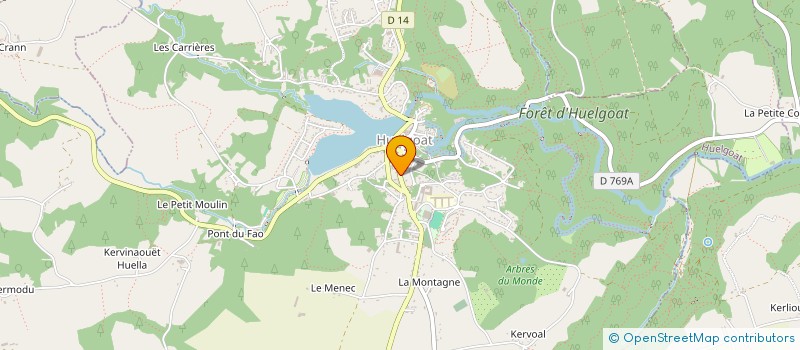 localisation de l'entreprise CLAMA DE PLOUYE  HUELGOAT