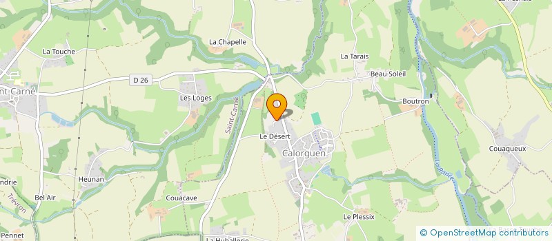 localisation de l'entreprise CLAMA DE SAINT CARNE  CALORGUEN