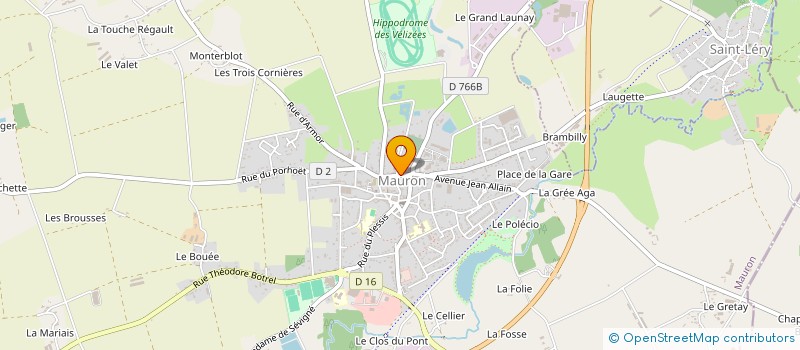 localisation de l'entreprise CLAMA DE ST BRIEUC DE MAUR.  MAURON