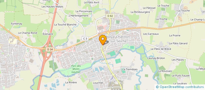 localisation de l'entreprise CLAMA DE VERN-BOURGBARRE-ST ERBLON à NOYAL-CHATILLON-SUR-SEICHE