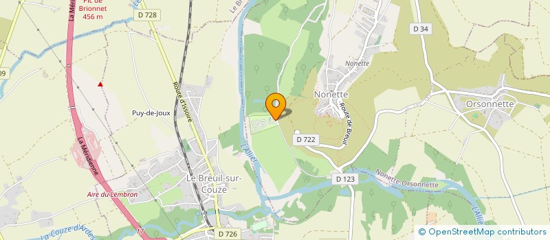 localisation de l'entreprise CLAMADA CAMP  NONETTE-ORSONNETTE