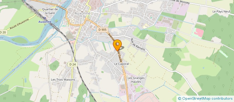 localisation de l'entreprise CLAMARY  AUXONNE