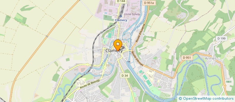 localisation de l'entreprise CLAMECY BRICOLAGE à CLAMECY