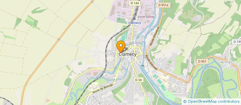 localisation de l'entreprise CLAMECY ENERGIES RENOUVELABLES à CLAMECY