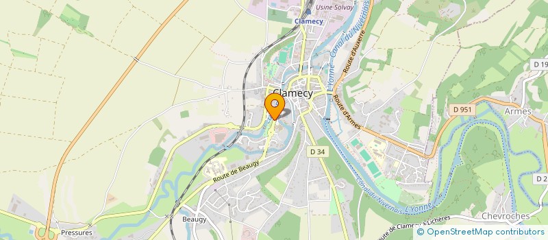 localisation de l'entreprise CLAMECY NATATION à CLAMECY