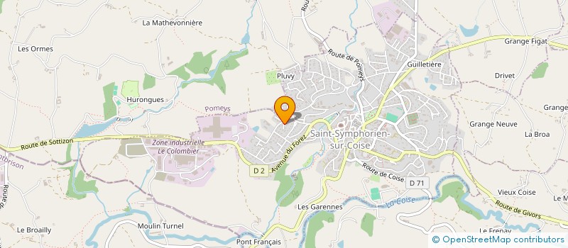 localisation de l'entreprise CLANA  SAINT-SYMPHORIEN-SUR-COISE