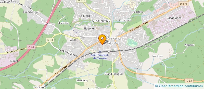 localisation de l'entreprise CLANGET à SAINT-VINCENT-DE-TYROSSE