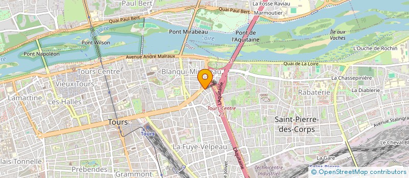 localisation de l'entreprise CLAOUEY  TOURS