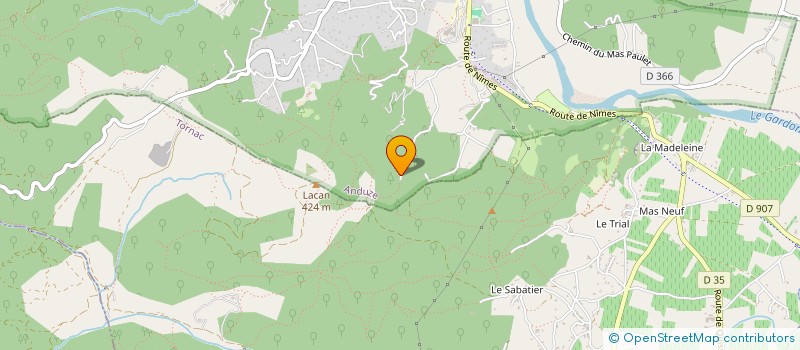 localisation de l'entreprise CLAPAS à ANDUZE