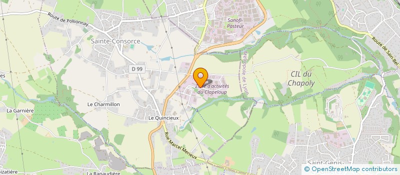 localisation de l'entreprise CLAPE LOUP  SAINTE-CONSORCE