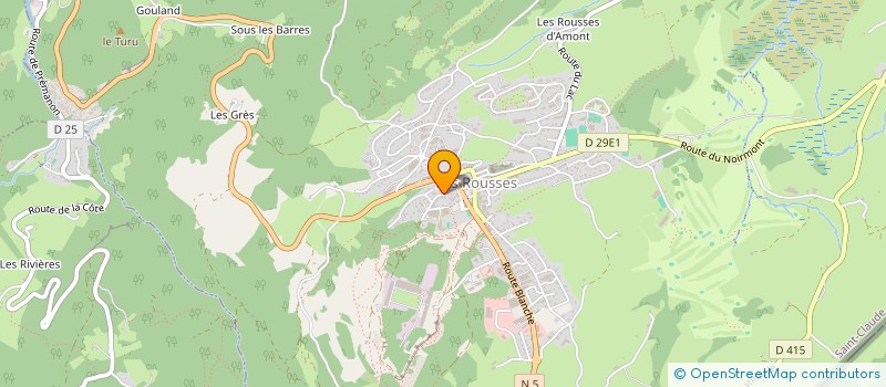 localisation de l'entreprise CLAPIJEAN  LES ROUSSES