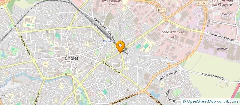 localisation de l'entreprise CLAR à CHOLET