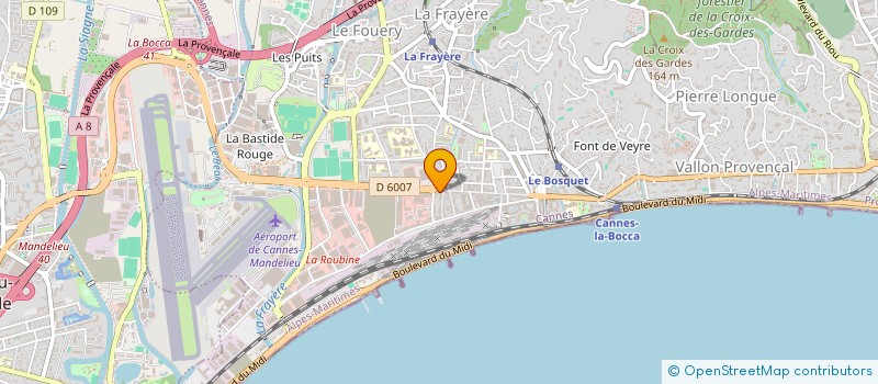 localisation de l'entreprise CLARA à CANNES
