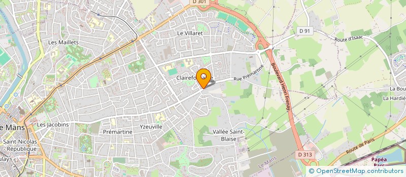 localisation de l'entreprise CLARA INVESTISSEMENTS à LE MANS