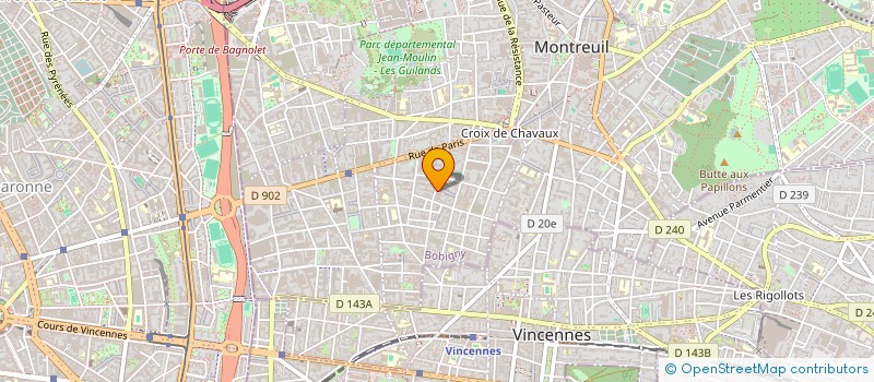 localisation de l'entreprise CLARA JAN ARCHITECTURE  MONTREUIL