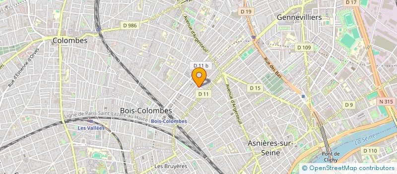 localisation de l'entreprise CLARALEX à BOIS-COLOMBES